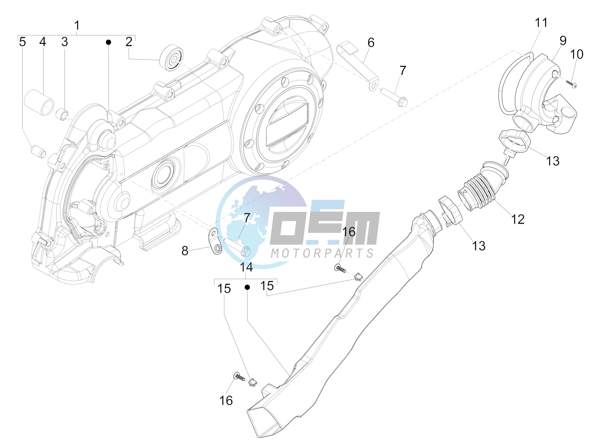 Crankcase cover - Crankcase cooling