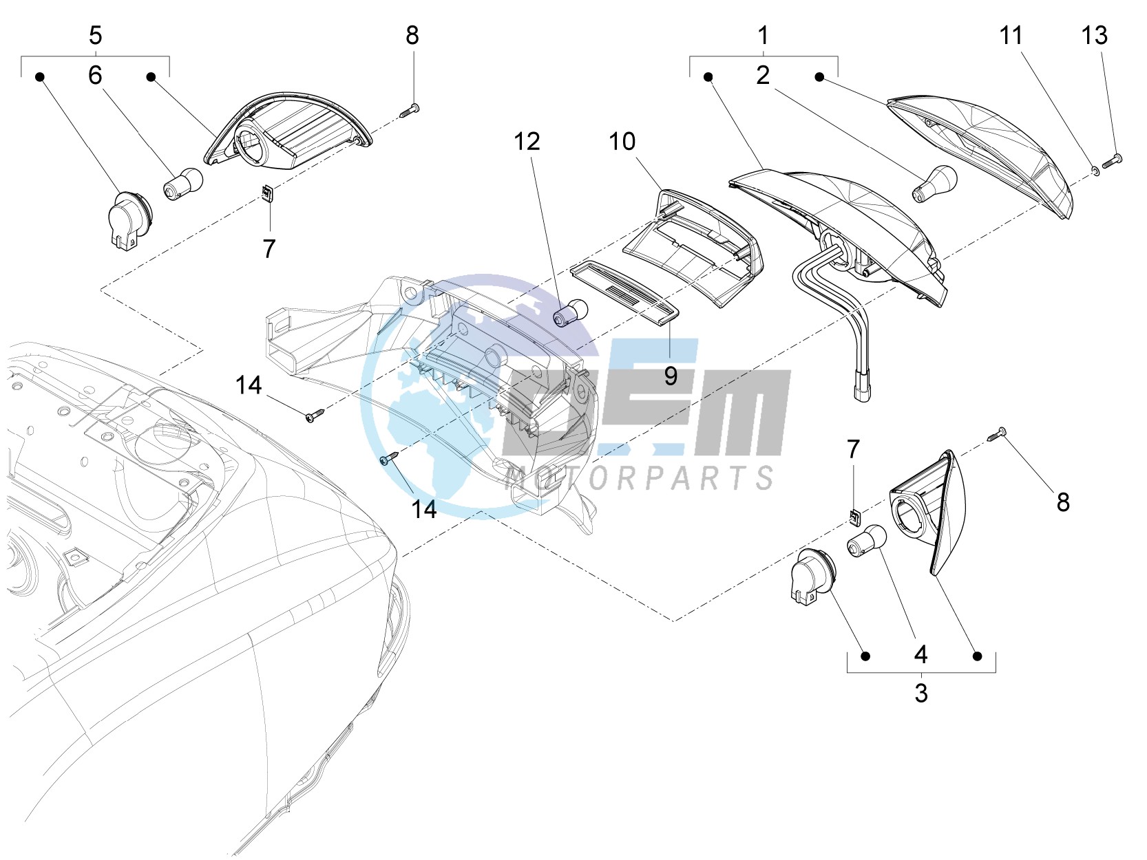 Rear headlamps - Turn signal lamps