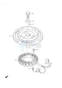 DF 25 V-Twin drawing Magneto Remote Control/Gas Assist Tilt