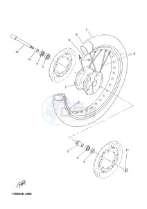 XT660Z TENERE (2BD7 2BD7 2BD7) drawing FRONT WHEEL