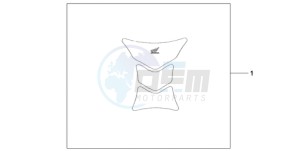 CBR1000RA9 BR / ABS MME drawing TANK PAD