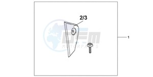 CBR1000RR9 France - (F / CMF TRI) drawing FAIRING SCUFF PAD