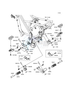 D-TRACKER 125 KLX125DEF XX (EU ME A(FRICA) drawing Footrests