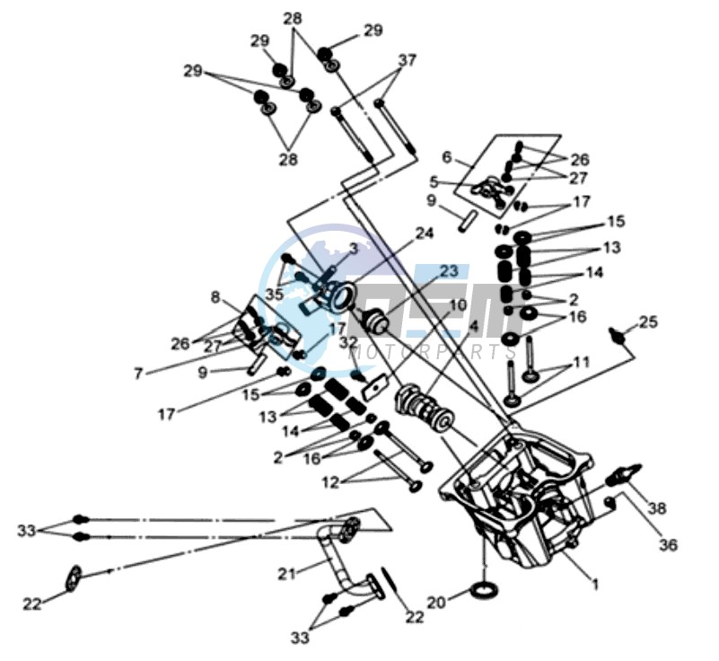 CYLINDER HEAD CPL   / THERMOSTAT