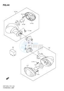 GSF1250 (E21) Bandit drawing TURNSIGNAL LAMP (GSF1250AL1 E24)