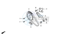 TRX500FE drawing CAM CHAIN/TENSIONER