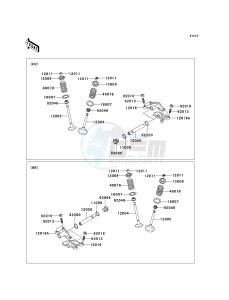 KVF 650 D ([BRUTE FORCE 650 4X4] (D6F-D9F) D8F drawing VALVE-- S- -