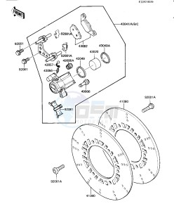 ZX 550 A [GPZ] (A1-A3) [GPZ] drawing FRONT BRAKE