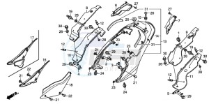 XL1000V drawing SEAT COWL/SIDE COVER