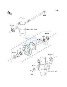 KX85 / KX85 II KX85B6F EU drawing Front Hub