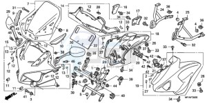 CBF1000A9 France - (F / ABS CMF) drawing COWL