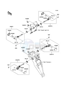 KLX250 KLX250S9F GB XX (EU ME A(FRICA) drawing Turn Signals