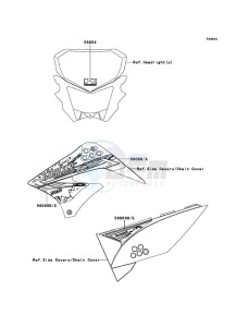 D-TRACKER_125 KLX125DDF XX (EU ME A(FRICA) drawing Decals(Ebony)