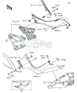 Z1000 ZR1000FEF FR GB XX (EU ME A(FRICA) drawing Side Covers