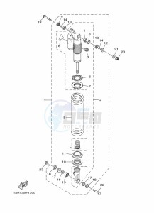 YZ125 (B0V6) drawing REAR SUSPENSION