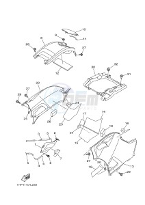 YFM550FWAD YFM5FGPB GRIZZLY 550 EPS (1HS3 1HS4) drawing SIDE COVER