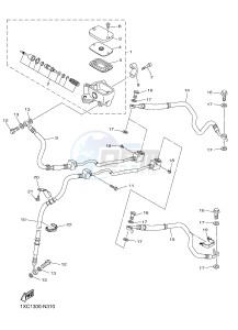 XVS950CU XV950R XV950 R-SPEC (2DX7) drawing FRONT MASTER CYLINDER