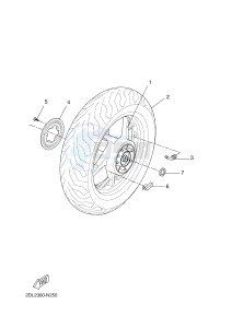 YP125RA (ABS) X-MAX 250 ABS (2DL2 2DL2 2DL2 2DL2) drawing REAR WHEEL