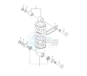 XJ6-S DIVERSION ABS 600 drawing REAR SUSPENSION