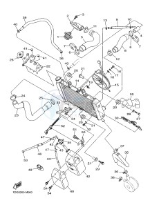 XJ6F ABS 600 DIVERSION F (ABS) (1DG4) drawing RADIATOR & HOSE