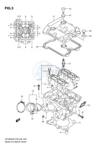 SFV650 (E3-E28) Gladius drawing REAR CYLINDER HEAD