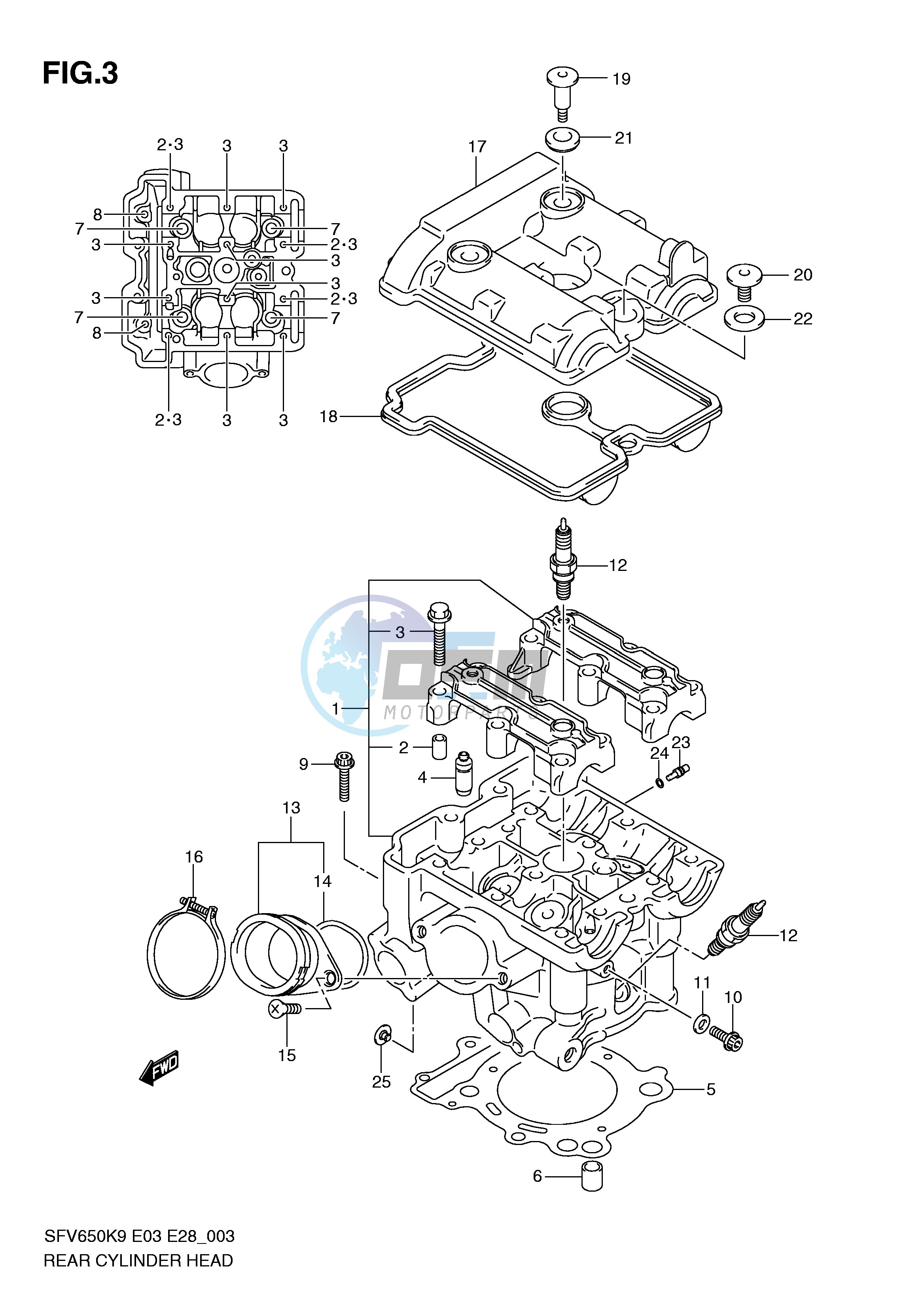 REAR CYLINDER HEAD