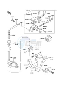 KX85 / KX85 II KX85A6F EU drawing Front Master Cylinder