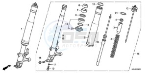 CBR1000RR9 Korea - (KO / SPC) drawing FRONT FORK