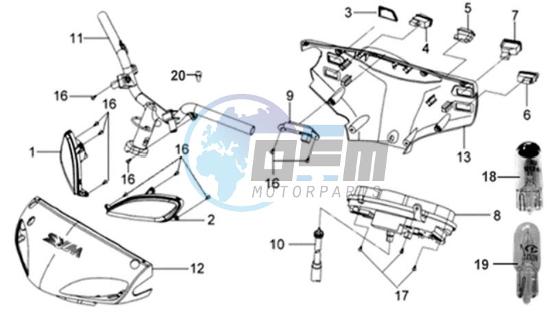 HANDLEBAR / HANDLEBAR COVER / DASHBOARD