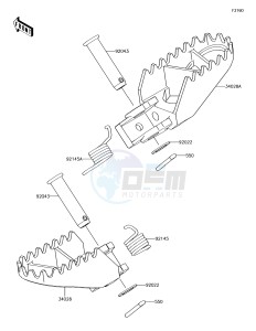 KX85-II KX85DHF EU drawing Footrests