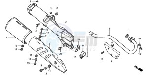 CLR125 CITY FLY drawing EXHAUST MUFFLER