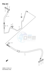 AN650 (E3-E28) Burgman drawing REAR BRAKE HOSE (AN650L1 E33)