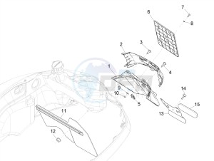 SUPER GTS 125 4T 3V IGET ABS E3 (APAC) drawing Rear cover - Splash guard