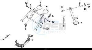 X'PRO 50 (25 Km/h) (AE05W9-NL) (E4) (L8-M1) drawing MAIN STAND KICK STARTER ARM