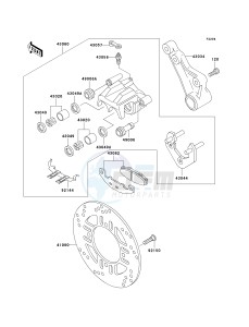 EX 250 F [NINJA 250R] (6F-7F) F7F drawing REAR BRAKE