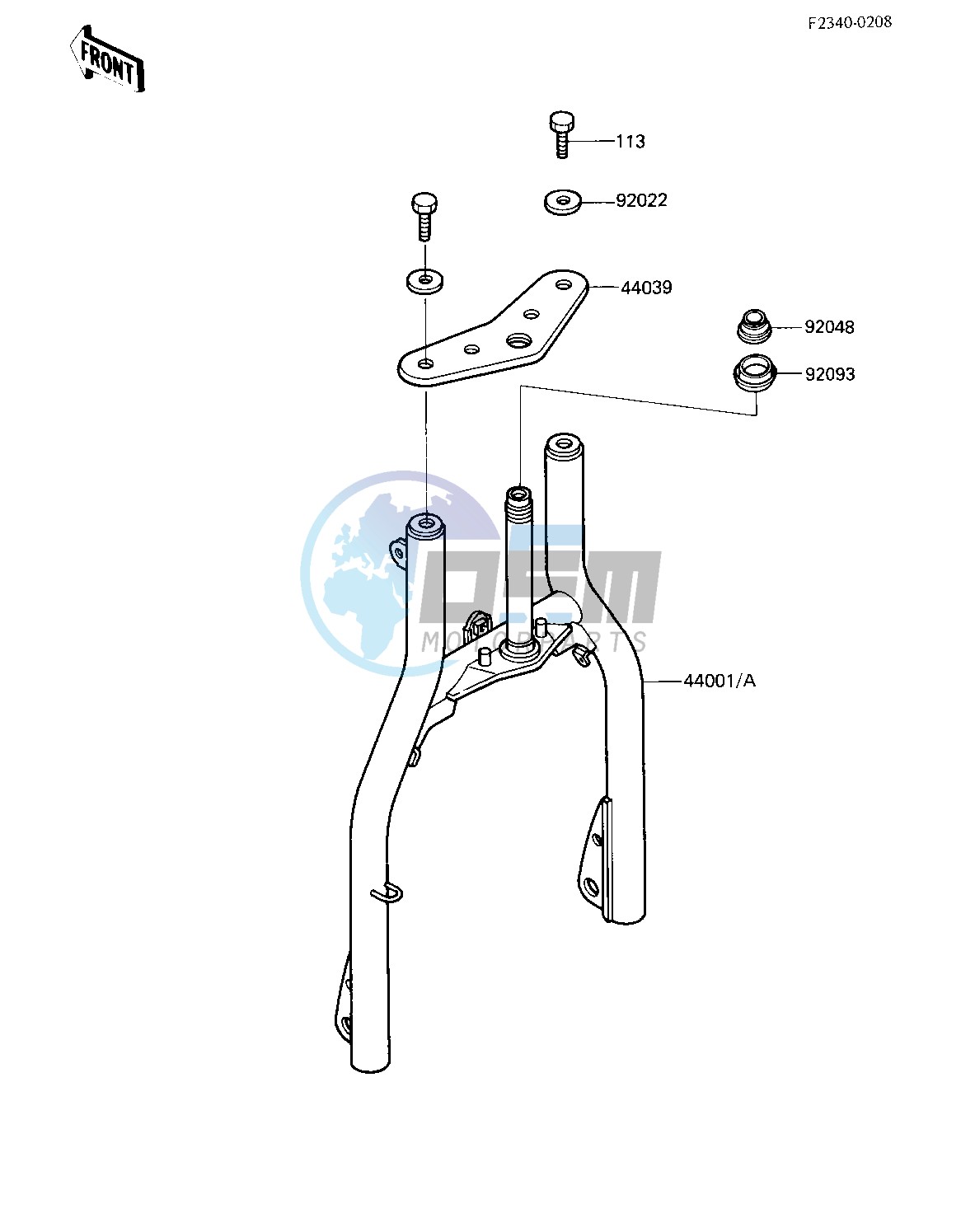 FRONT FORK -- KLT110-A1- -