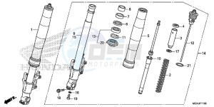 VFR1200XD Europe Direct - (ED) drawing FRONT FORK