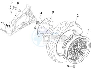 MP3 125 drawing Rear Wheel