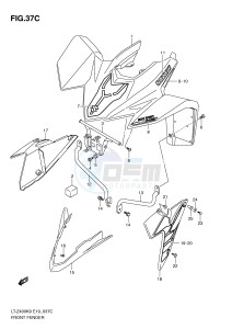 LT-Z400 (E19) drawing FRONT FENDER (LT-Z400ZL0)