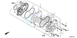 NC750SDG NC750X Europe Direct - (ED) drawing WATER PUMP