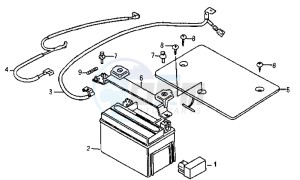 SUPER DUKE 125 drawing BATTERY