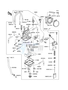 KX250 KX250R8F EU drawing Carburetor