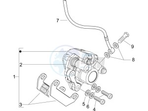 LX 50 4T 2V 25 Kmh Touring NL drawing Brakes pipes - Calipers