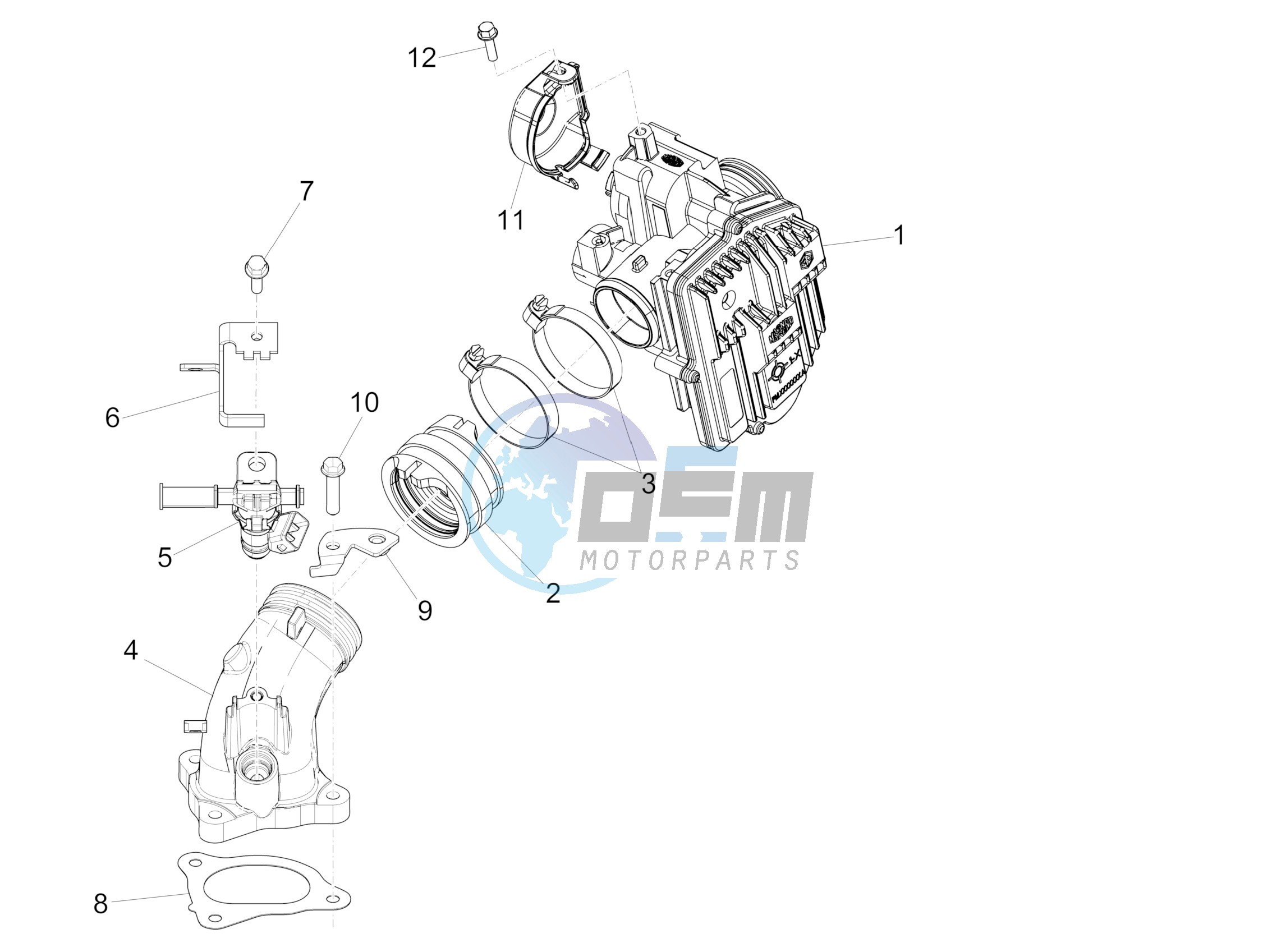 Throttle body - Injector - Union pipe