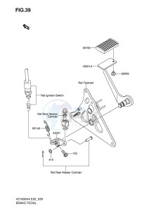 VZ1600 (E2) drawing BRAKE PEDAL