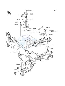 NINJA 250R EX250KBFA GB XX (EU ME A(FRICA) drawing Frame Fittings