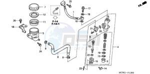 VFR800A9 France - (F / ABS CMF MME TWO) drawing RR. BRAKE MASTER CYLINDER