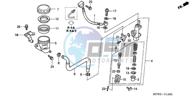 RR. BRAKE MASTER CYLINDER