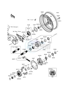 NINJA H2 ZX1000NFF XX (EU ME A(FRICA) drawing Rear Hub