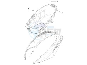 Fly 50 4T 4V USA (EMEA) drawing Helmet huosing - Undersaddle